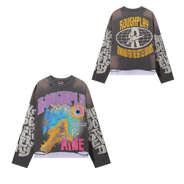 Design Roughplay Your Soul Is Mine Long Sleeve Graphic Tee Multicolor T-Shirts - 1