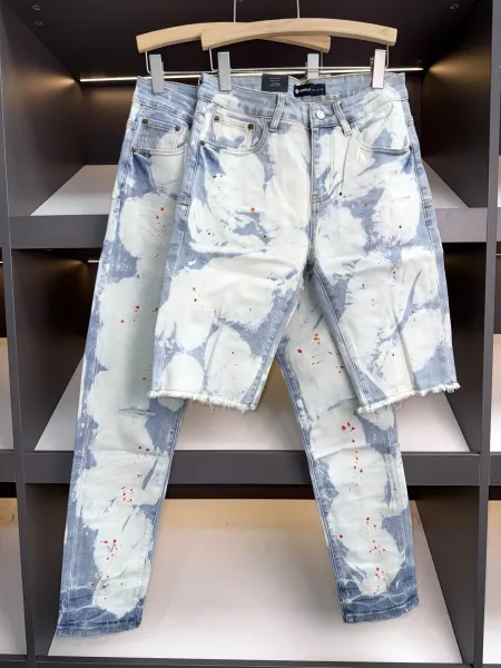 Purple Brand Paint Splatter Washed Denim Jeans - 3