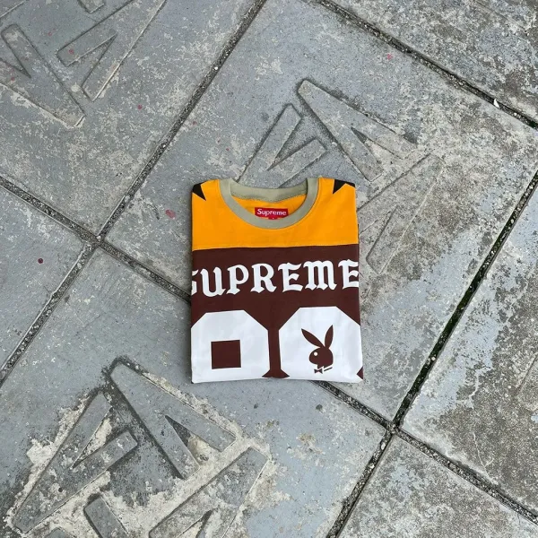 Supreme x Playboy 88 Jersey Long-Sleeve T-Shirt Brown / Orange / Beige - 3