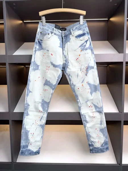 Purple Brand Paint Splatter Washed Denim Jeans - 11
