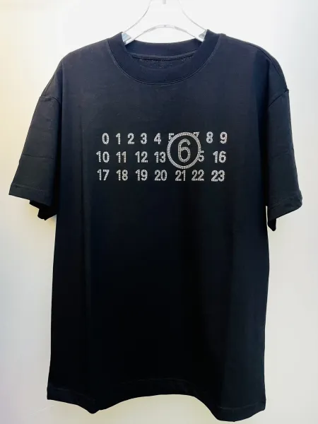 Maison Margiela Numbered Sequin T-Shirt Black - 1