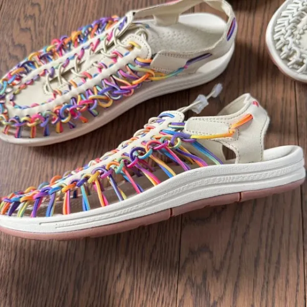 Design Woven Sandal Multicolor Casual Shoes - 27