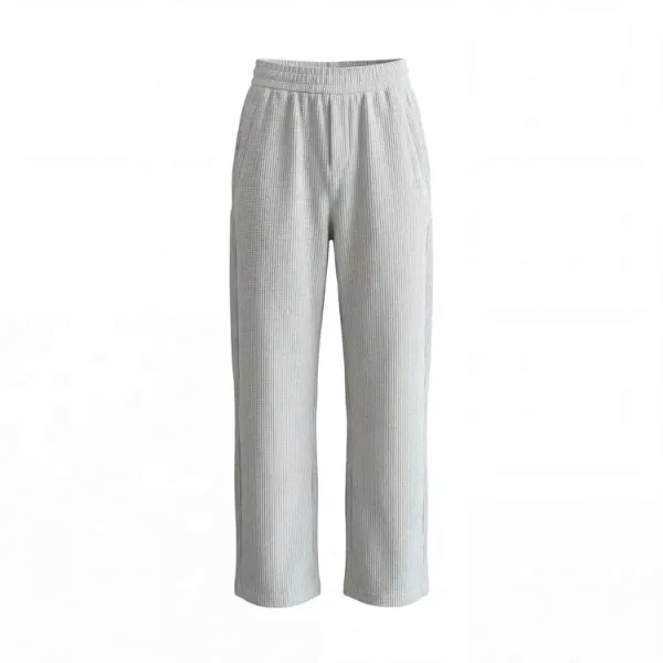 Design Yuxian 2023 Collection Waffle Knit Set Gray Pants and Sweater Sets - 13
