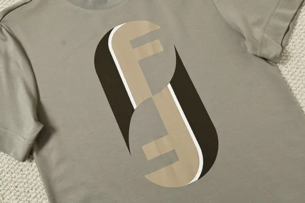 Fendi FF Logo Graphic T-Shirt Olive Green - 7