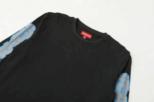 Supreme Sleeve Logo Long Sleeve T-Shirt Black - 12