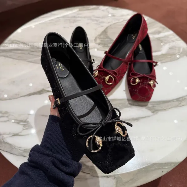 Design CCI Mary Jane Flat Burgundy Rhinestone Embellished Shoes Casual Shoes - 7