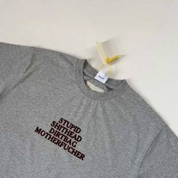 Design Graphic Print Oversized T-Shirt Gray - 11