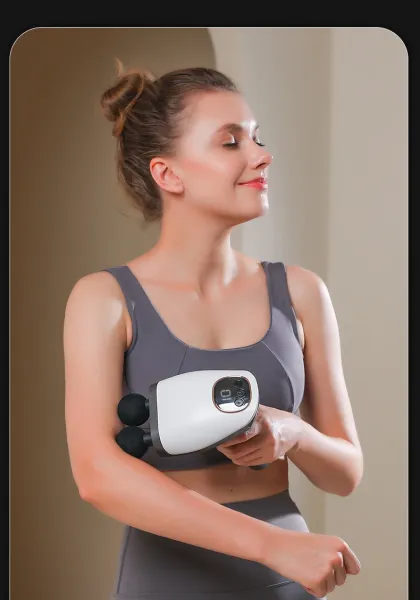 Design Percussion Massage Gun Silver with Black Head Electronics - 15
