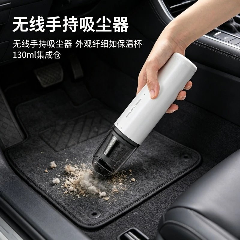 Cordless Handheld Vacuum Cleaner White Compact Stick Style