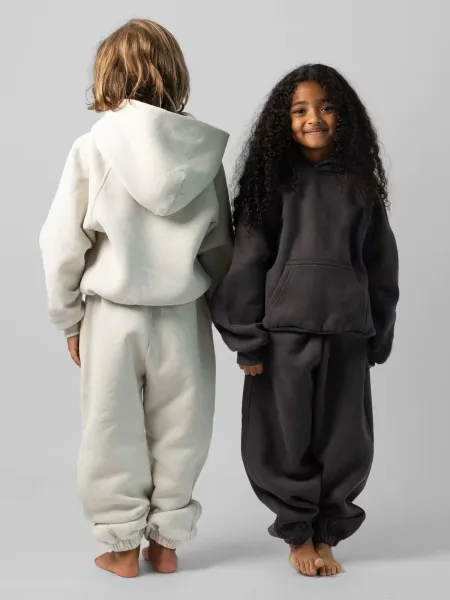 Design Oversized Hoodie and Jogger Set Black Casual Set - 2
