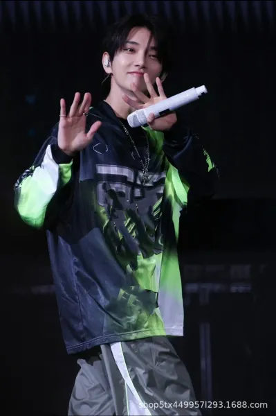 Design Long Sleeve Graphic Tee Neon Green Black White T-Shirts - 11