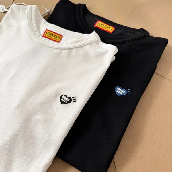 Human Made Heart Logo T-Shirt White and Black - 46