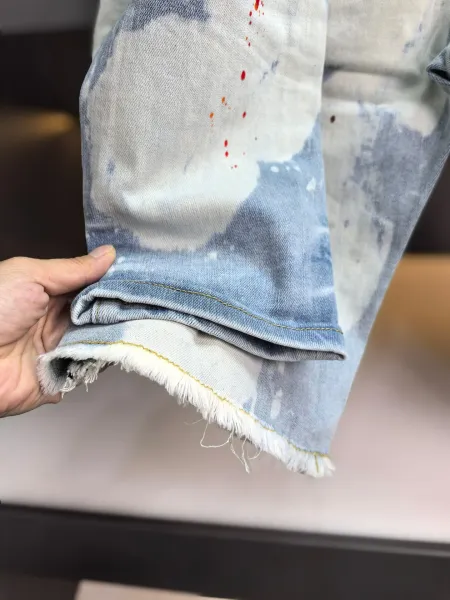 Purple Brand Paint Splatter Washed Denim Jeans - 6