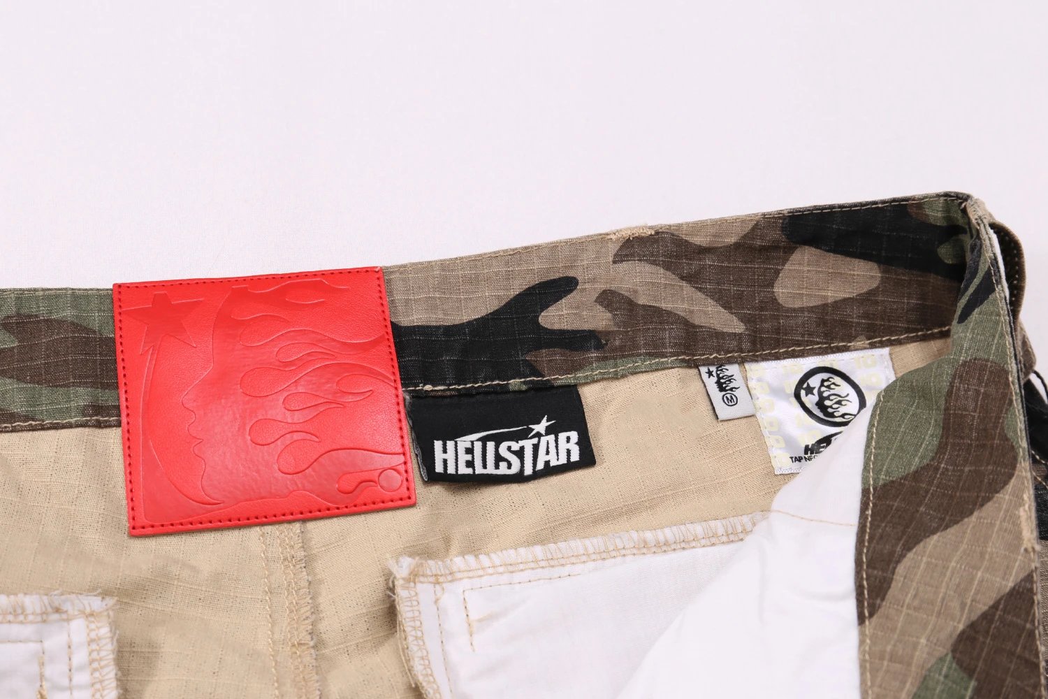 Hellstar Distressed Graphic Denim Shorts Light Wash - 28
