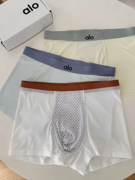 Alo Performance Boxer Briefs in Light Blue, White, Cream, and Brown Underwear - 11
