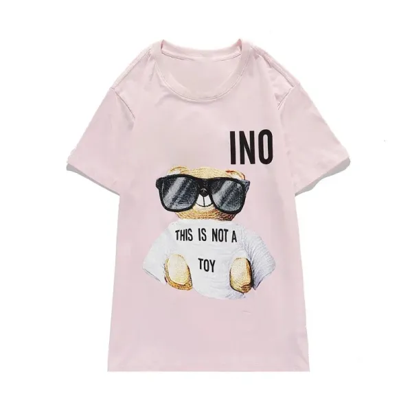 Design INO Bear Graphic Print Black T-Shirt T-Shirts - 8