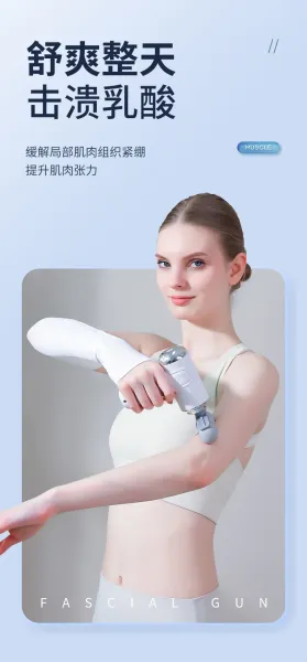 Design Handheld Massage Gun with Interchangeable Heads White Electronics - 14