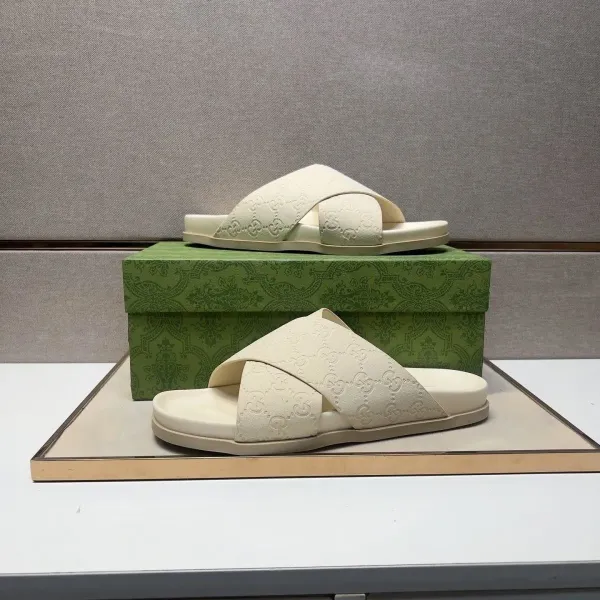 Gucci GG Marmont Slide Sandals Brown Suede Slippers - 6