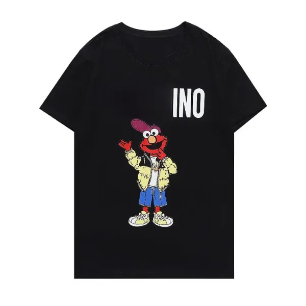 Design INO Bear Graphic Print Black T-Shirt T-Shirts - 16