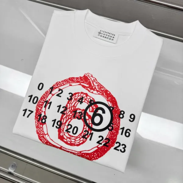Comme des Garçons Number Print White T-Shirt - 32