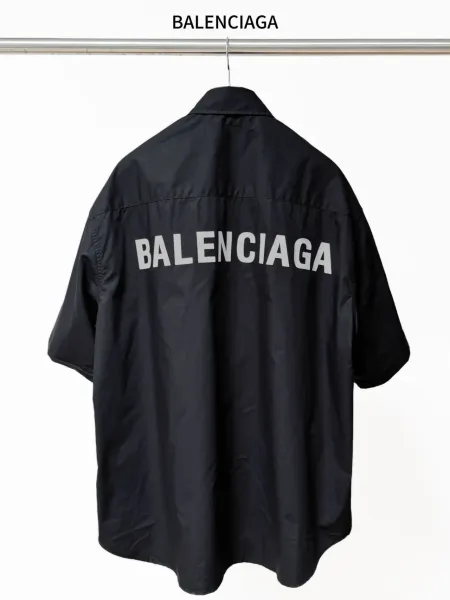 Balenciaga Oversized Short-Sleeve Shirt Black - 5