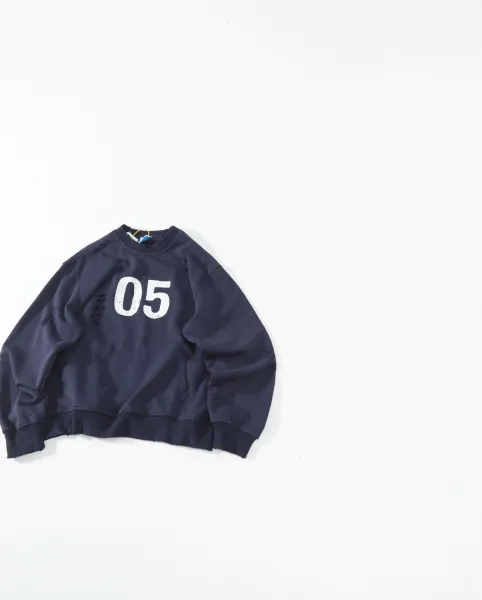 Design Distressed '05' Navy Hoodie - 1