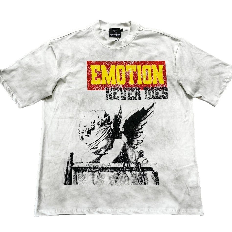 Emotional Closet Wing Print Brown Short Sleeve Shirt