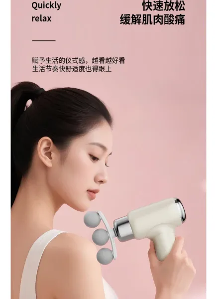Design Portable Facial Massager Pink with Interchangeable Heads Electronics - 20