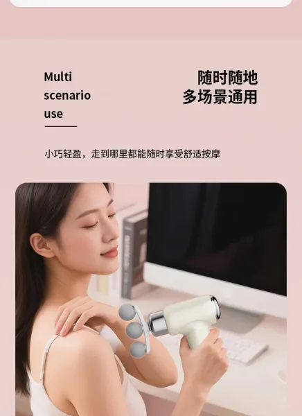 Design Portable Facial Massager Pink with Interchangeable Heads Electronics - 23