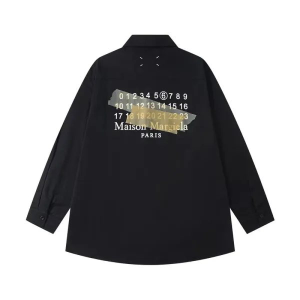 Maison Margiela Numbered Tape Shirt Black Shirt - 1