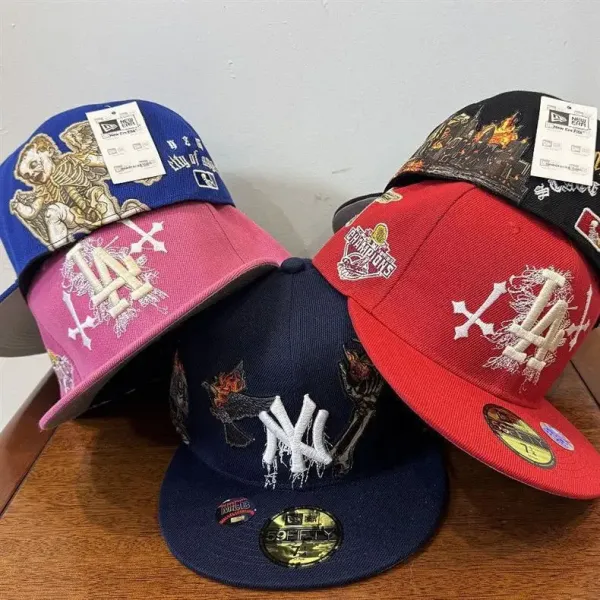 New York Yankees World Series Champions 2009 Commemorative Navy Fitted Baseball Cap Hats - 2