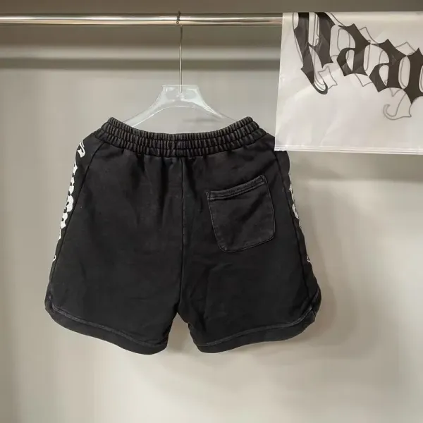Hellstar Perforated Skull Print Shorts Black - 12