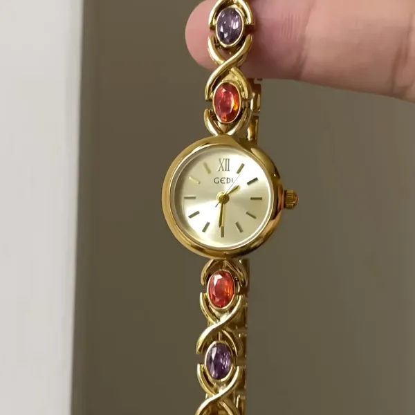 Design GEDI Women's Gold-Tone Gemstone-Embellished Quartz Watch Watches - 1