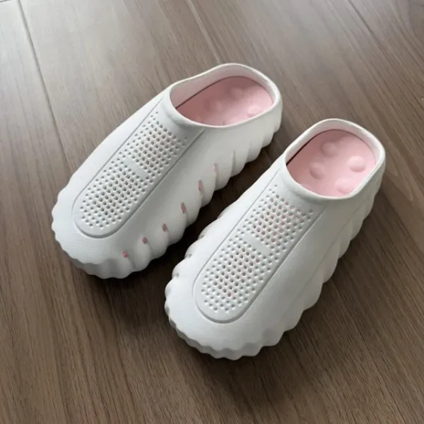Design Mind 001 White Perforated Slip-On Sneakers - 25