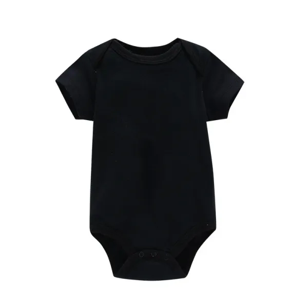 Design Happy St. Patrick's Day Shamrock Print Black Baby Bodysuit Clothing - 13