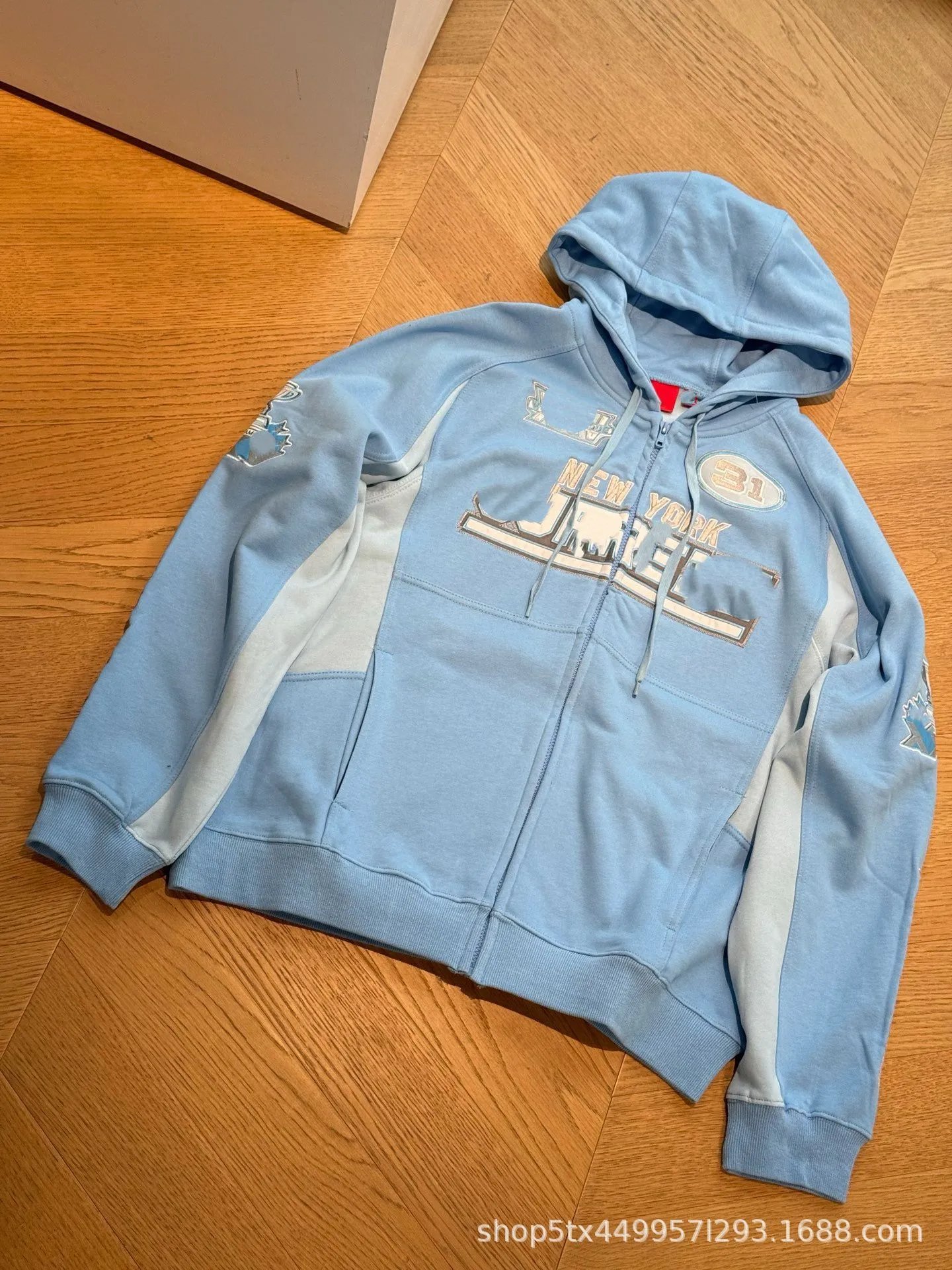 Mitchell & Ness San Francisco 49ers Full-Zip Hoodie White Burgundy - 3