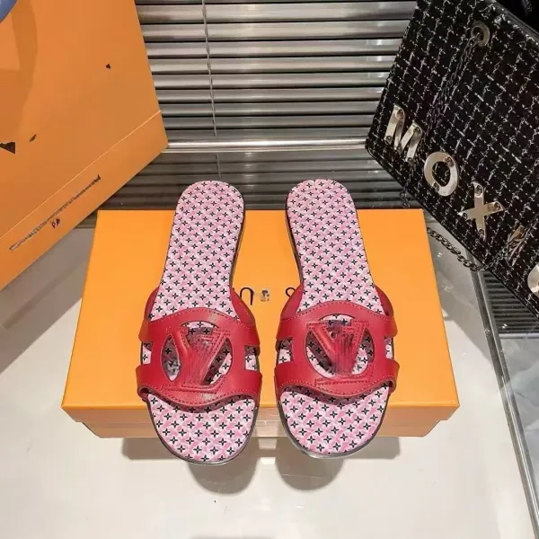 Louis Vuitton Pool Slide Blue Monogram Canvas Slippers - 7