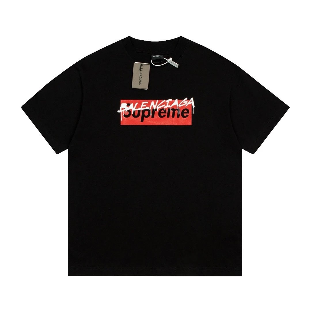 Supreme X Balenciaga Collaboration Graphic T-Shirt