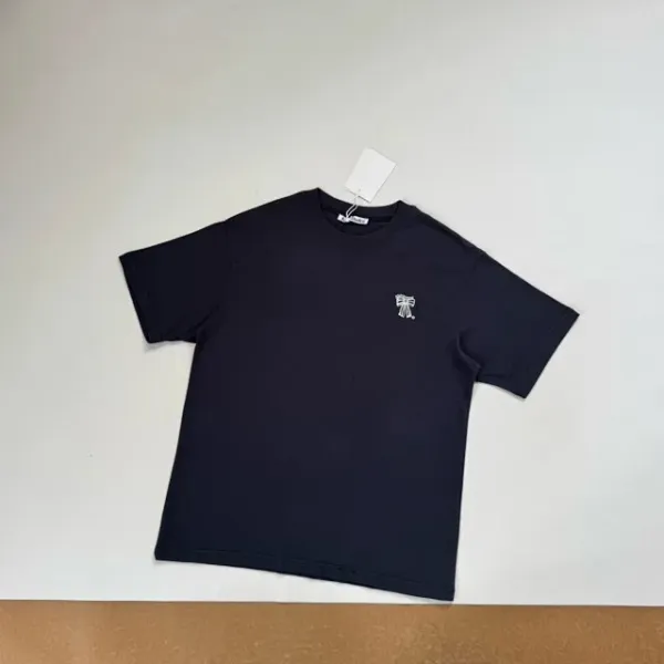 Design Embroidered Bow T-Shirt Gray - 17