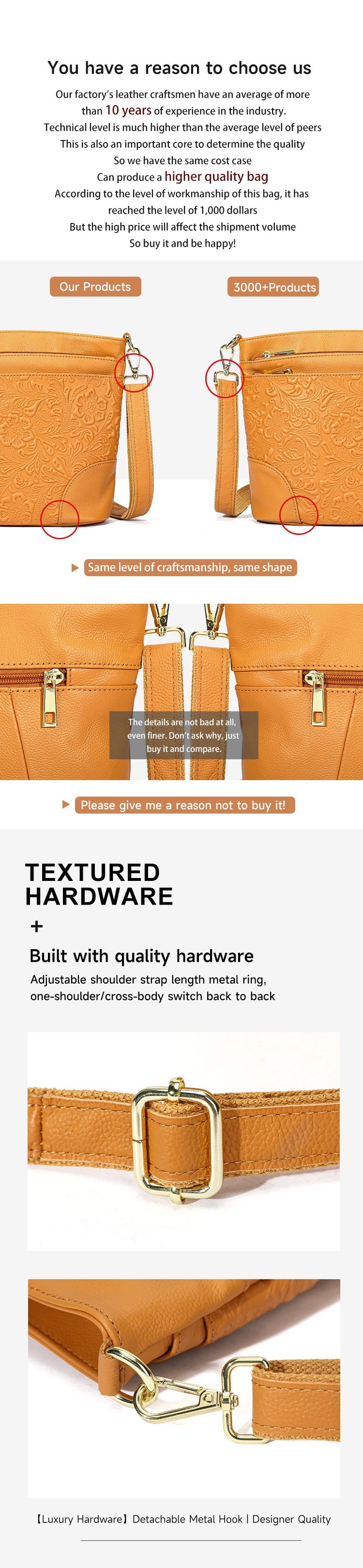 Design Floral Embossed Gray Crossbody Bag - 7