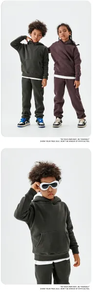 Essentials Oversized Hoodie and Sweatpants Set Yellow Kids - 15