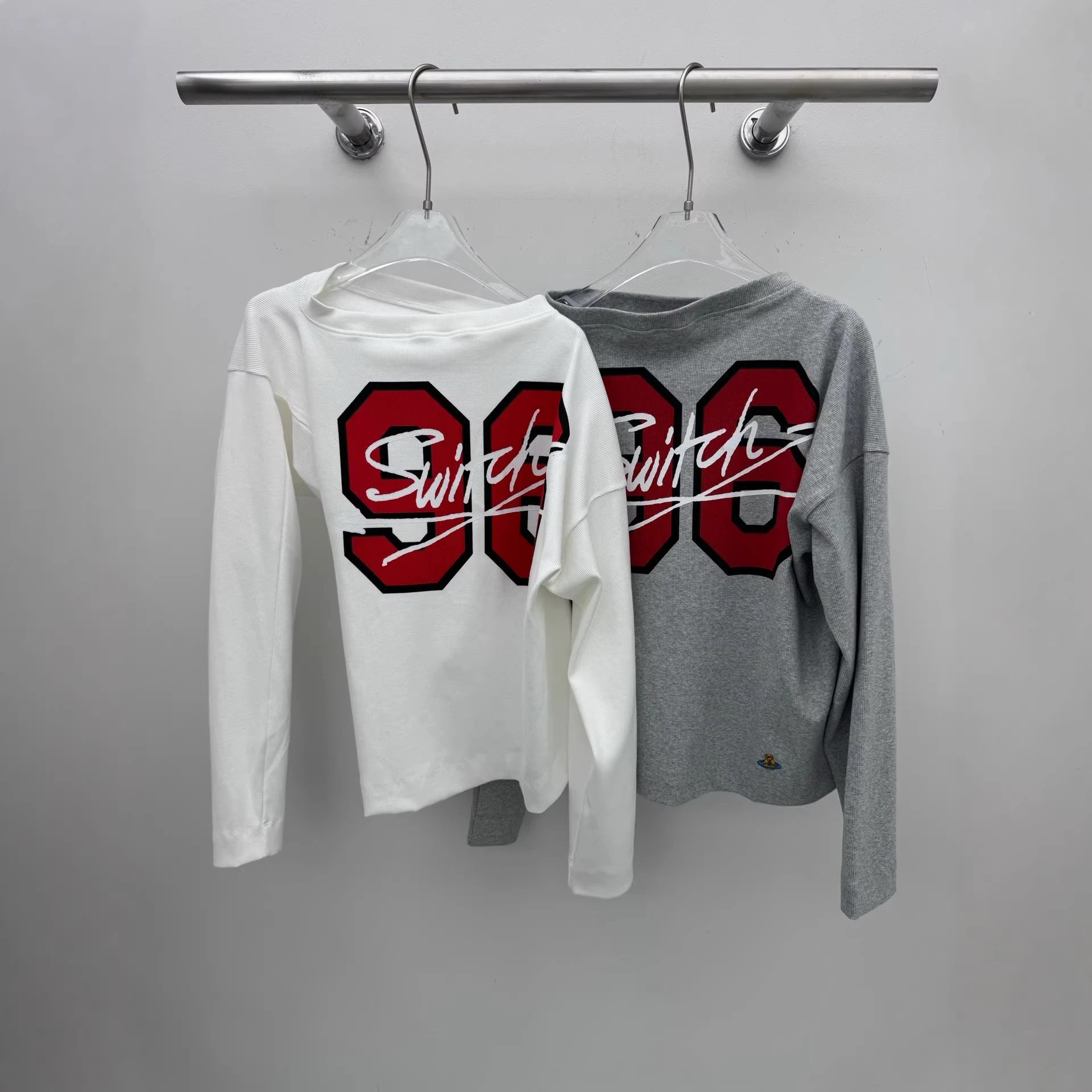 Vivienne Westwood 96 Red Script White Knit Sweater