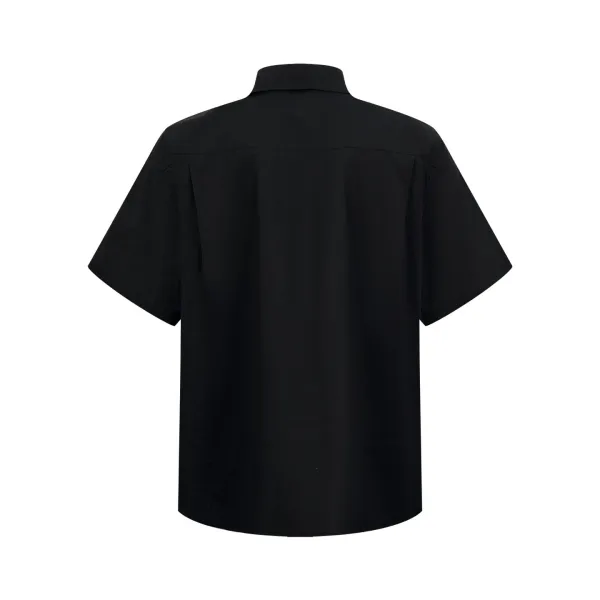 Design WE11DONE Short-Sleeve Button-Up Shirt Black Shirt - 4
