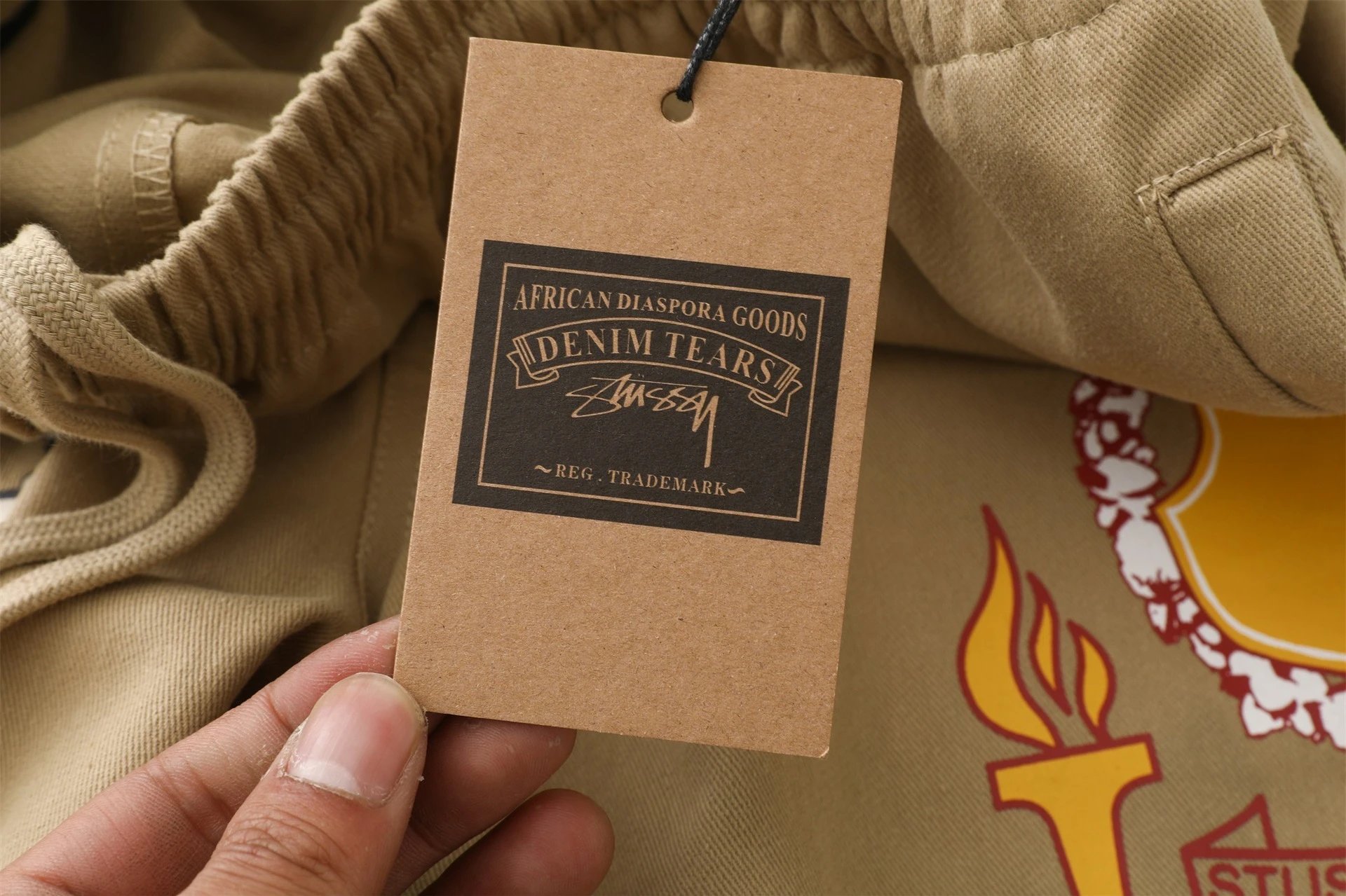 Stussy x Denim Tears Jamaica High Shorts Beige - 16