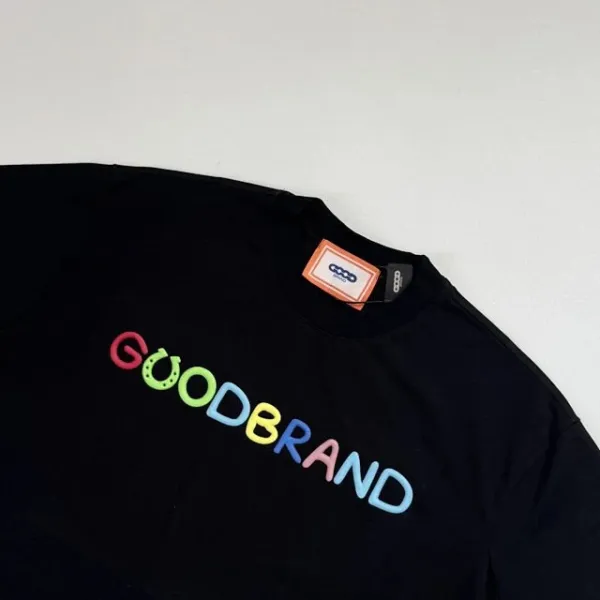 GOOD BRAND Rainbow Logo Graphic T-Shirt Black - 18