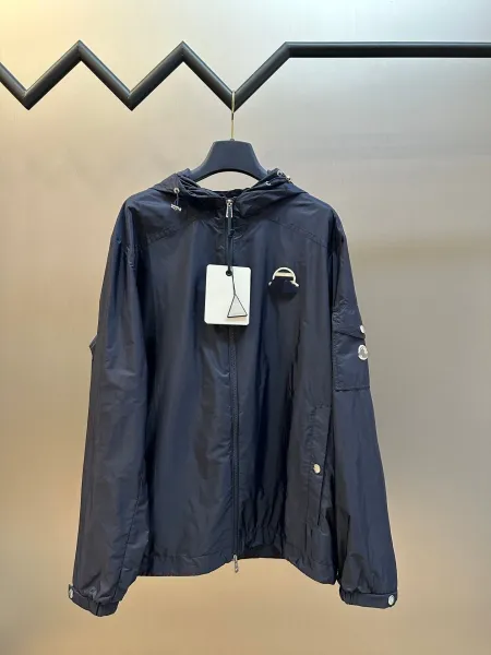 Moncler Genius Windbreaker Navy Blue Hooded Jacket Outerwear.windbreaker - 1