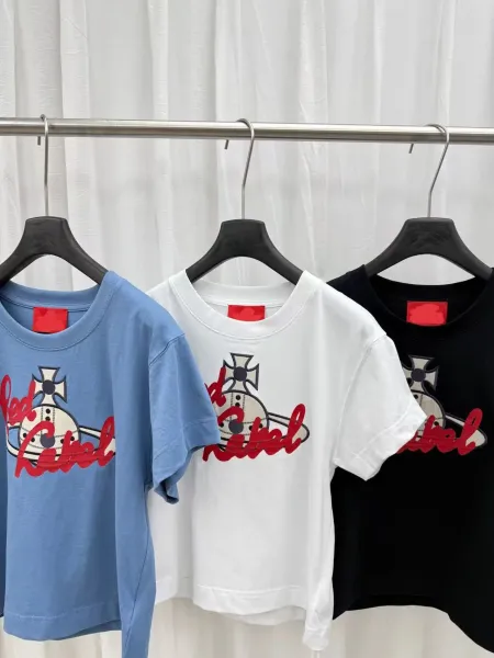 Vivienne Westwood Red Label Orb Logo T-Shirt Light Blue - 14