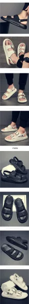 Design White Double-Buckle Platform Sandals - 3