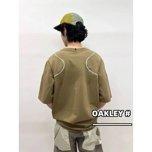 Oakley Performance T-Shirt Olive with Reflective Seams - 1