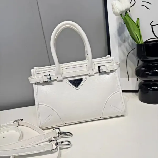 Prada Cahier Mini Black Patent Leather Handbag - 6